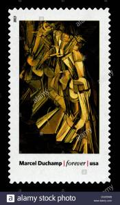 us-postage-stamp-depicting-a-painting-by-marcel-duchamp-dgx5wb